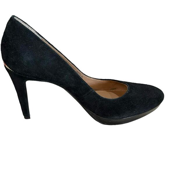 Calvin Klein Paulette size 9 women’s suede leather pumps almond toe 4” heel - Picture 3 of 9
